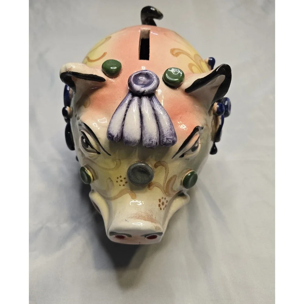 Handmade Decorative Ceramic Piggy Bank Colorful Odd‎ Unique 8